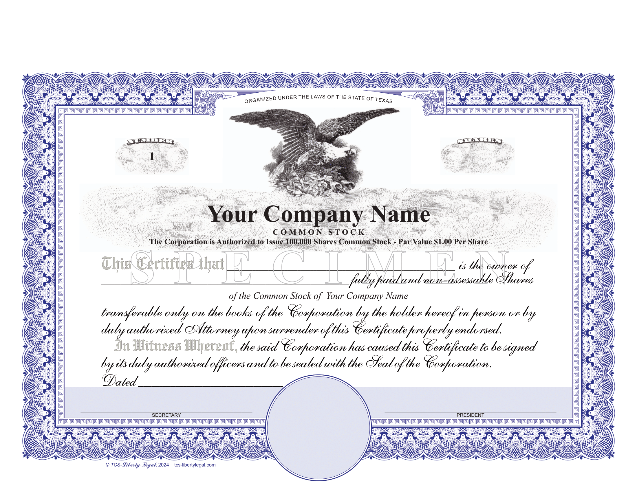 Corporation Stock Certificates
