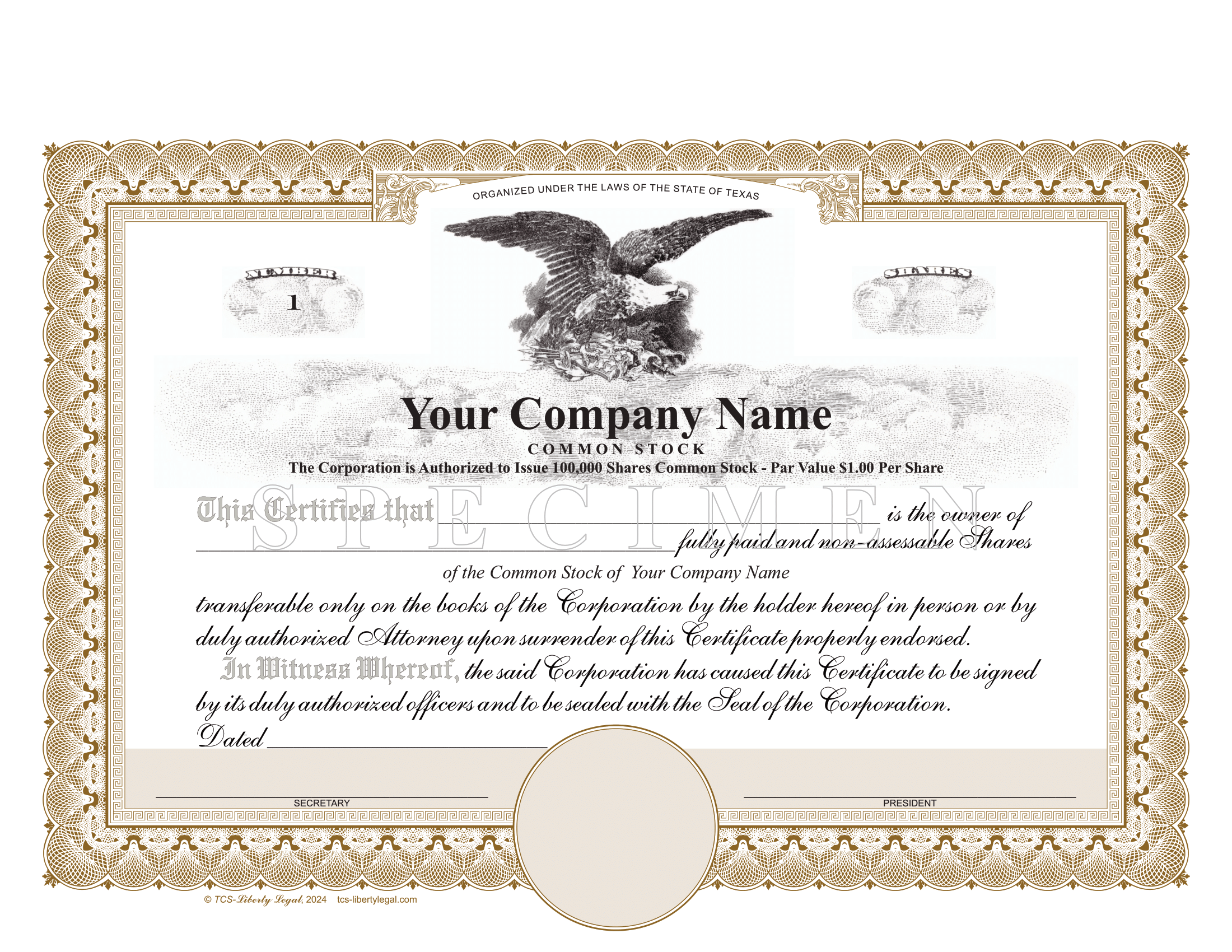 Corporation Stock Certificates