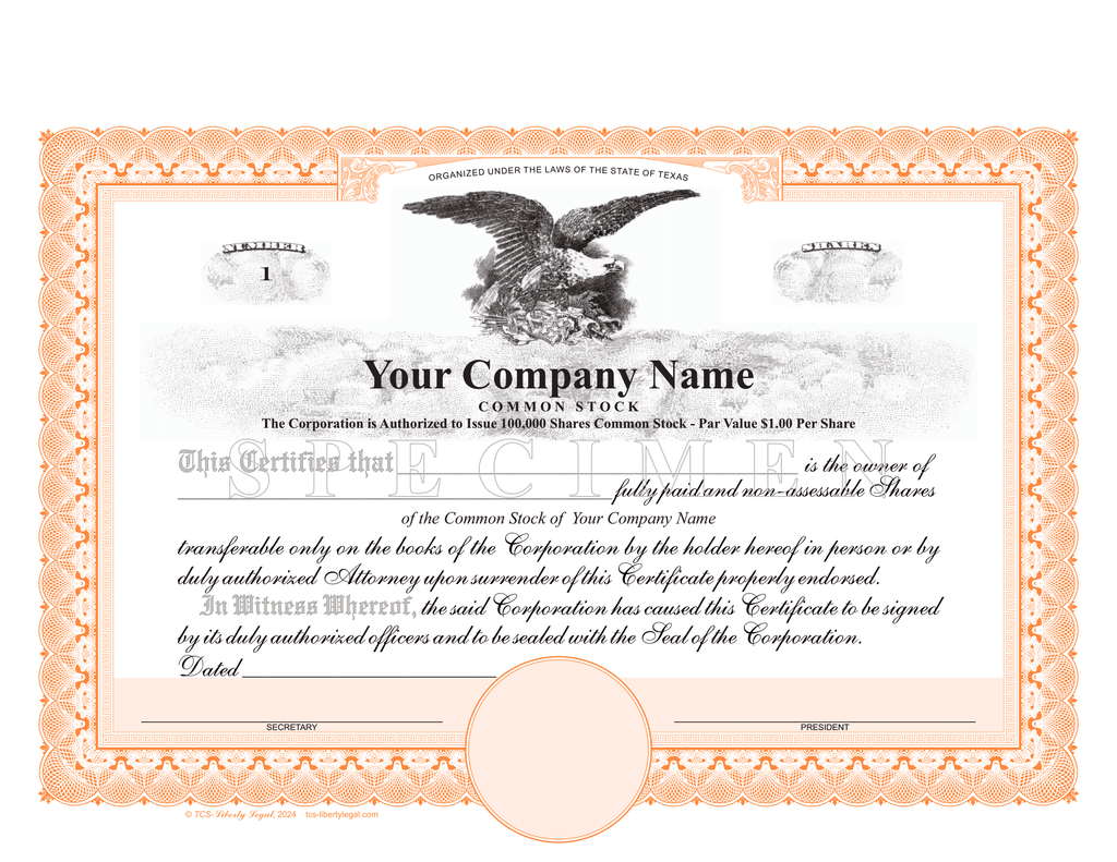 Corporation Stock Certificates