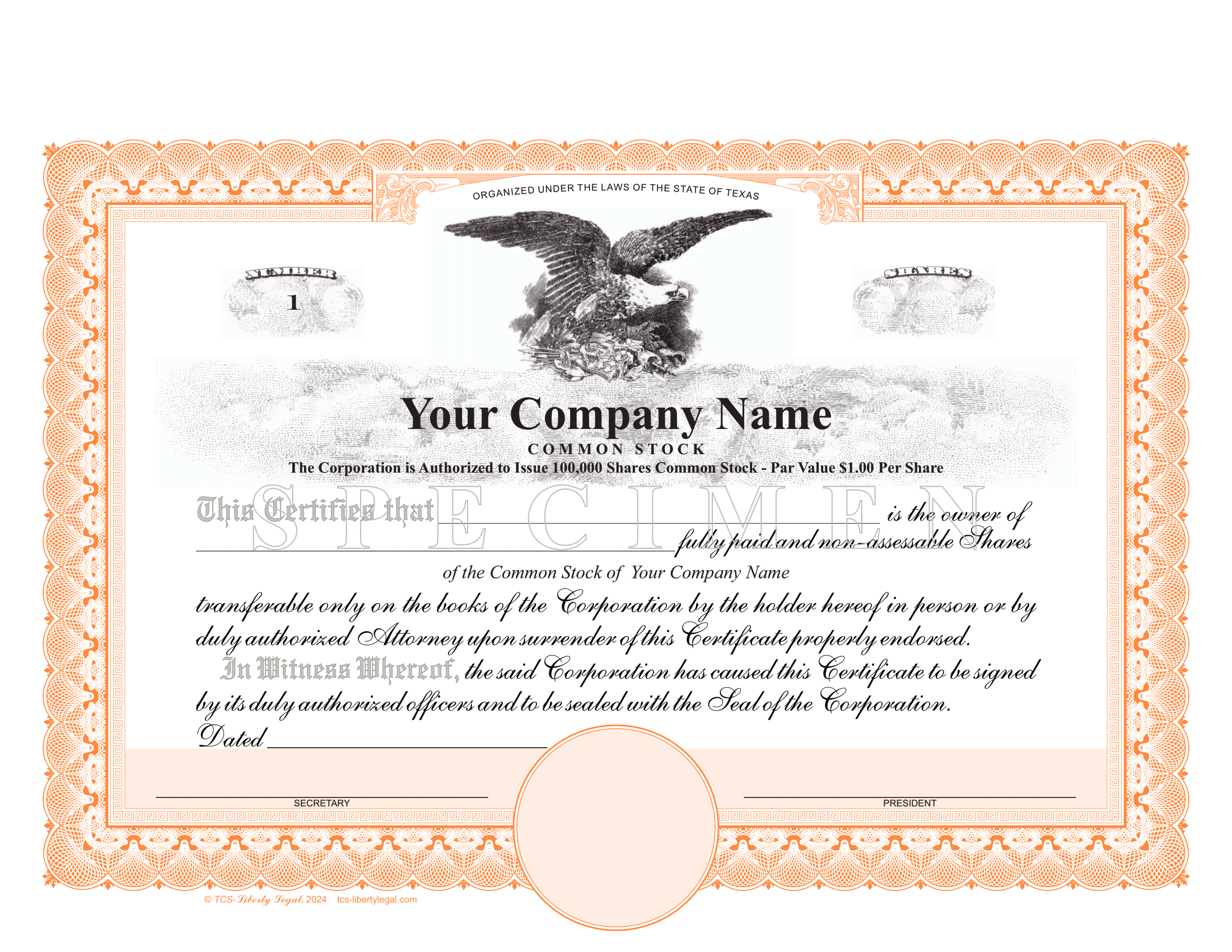 Corporation Stock Certificates