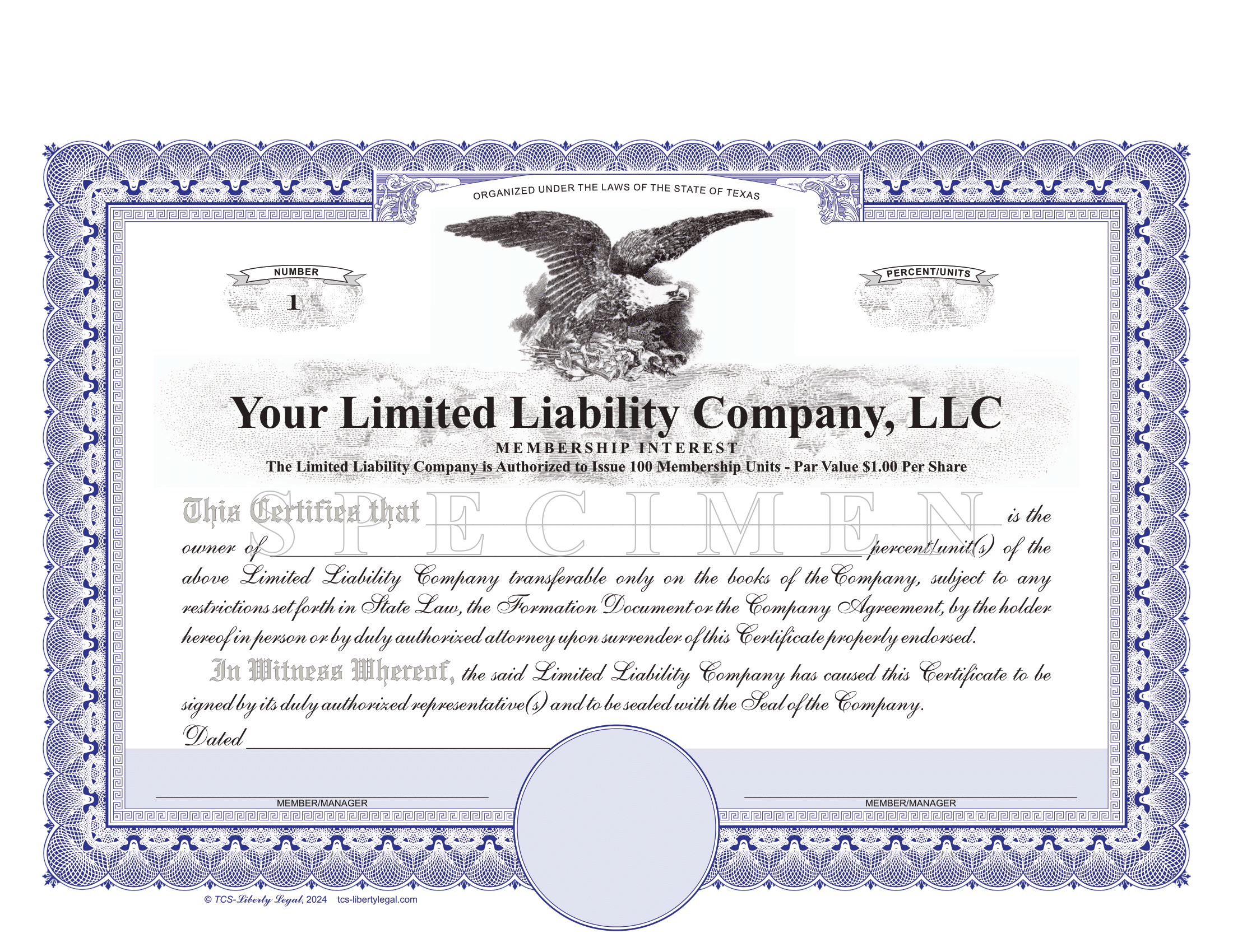 Limited Liability Company Certificates (LLC)