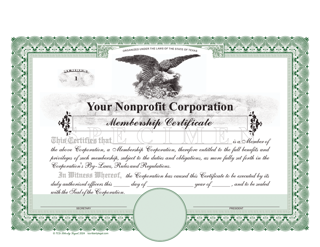 Non Profit Membership Certificates