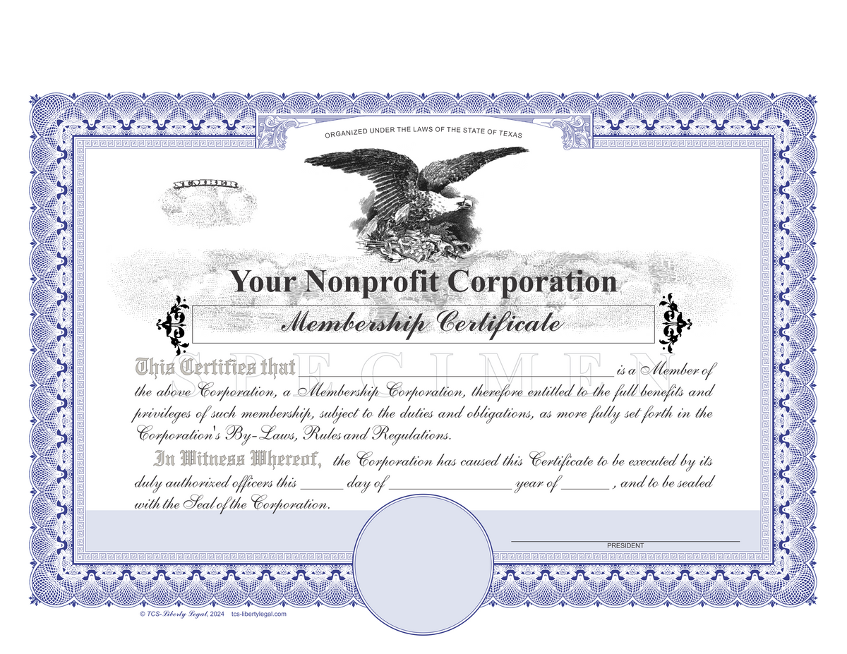 Non Profit Membership Certificates