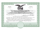 Professional Corporation Stock Certificates