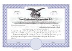 Professional Corporation Certificates (PC)
