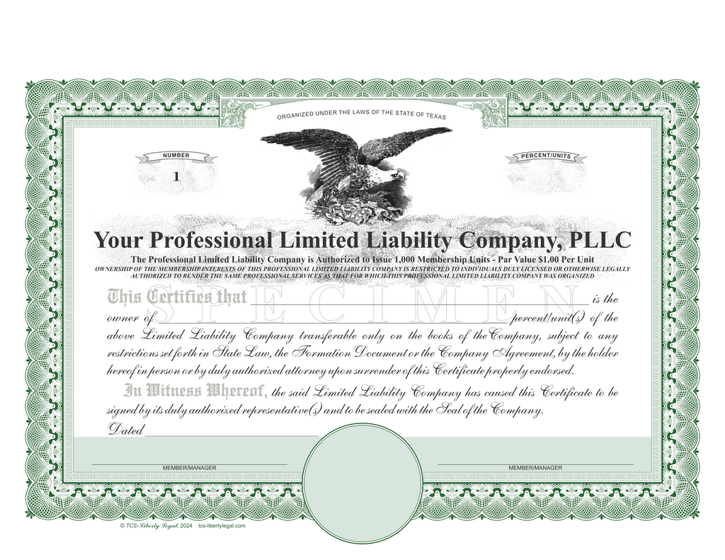 Professional Limited Liability Company Certificates (PLLC)