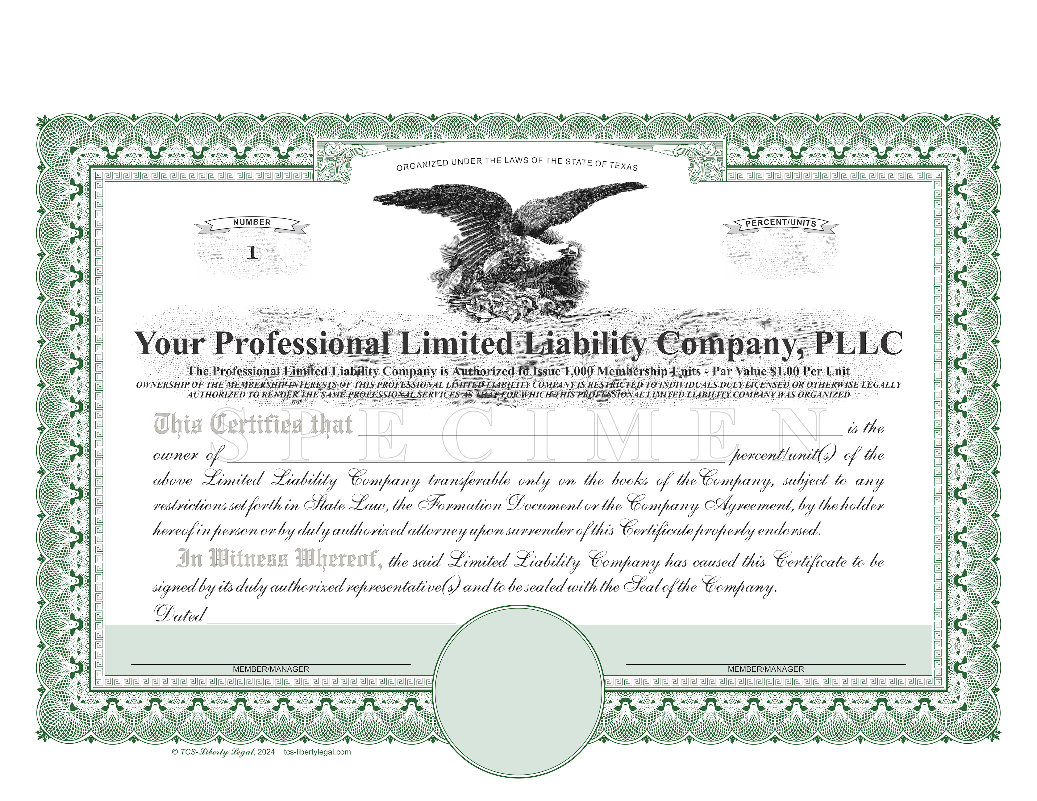 Professional Limited Liability Company Certificates (PLLC)