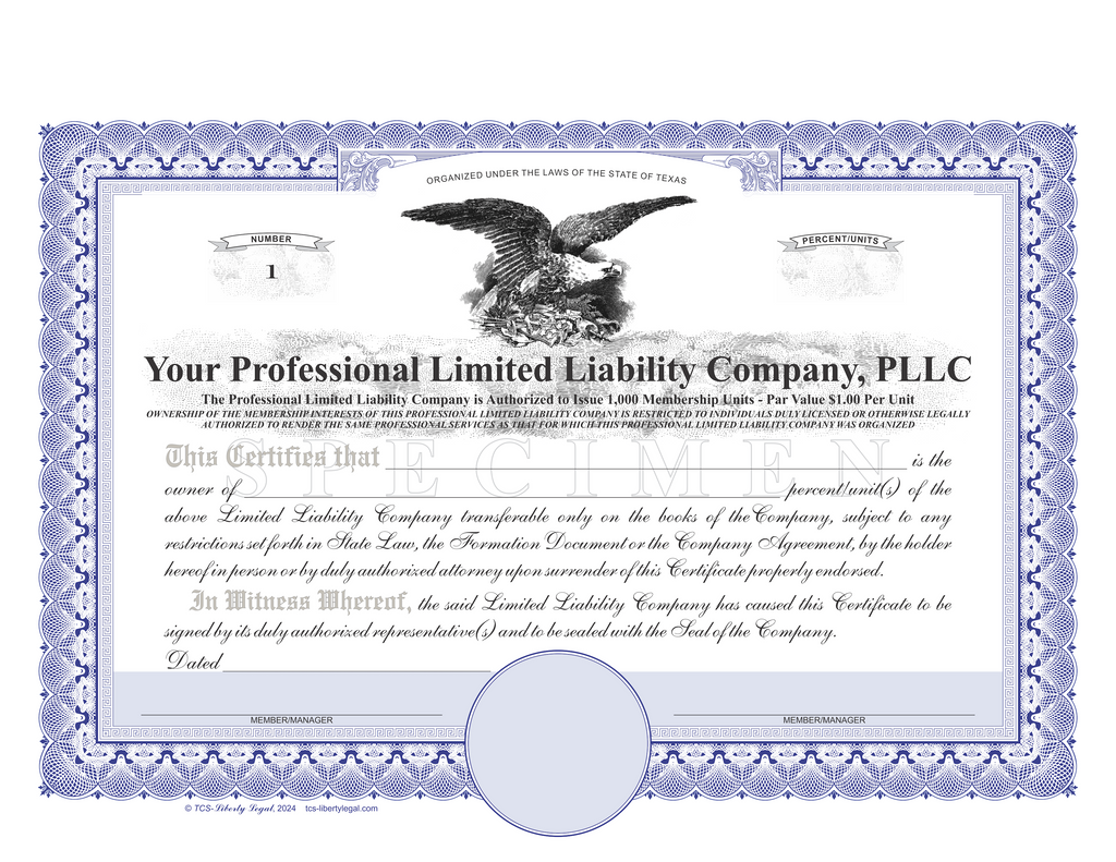 Professional Limited Liability Company Certificates (PLLC)