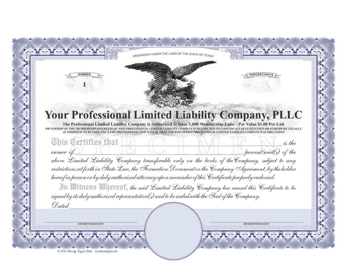 Professional Limited Liability Company Certificates (PLLC)