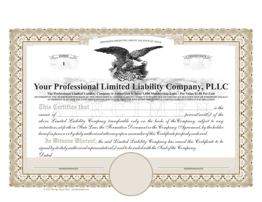 Professional Limited Liability Company Certificates (PLLC)