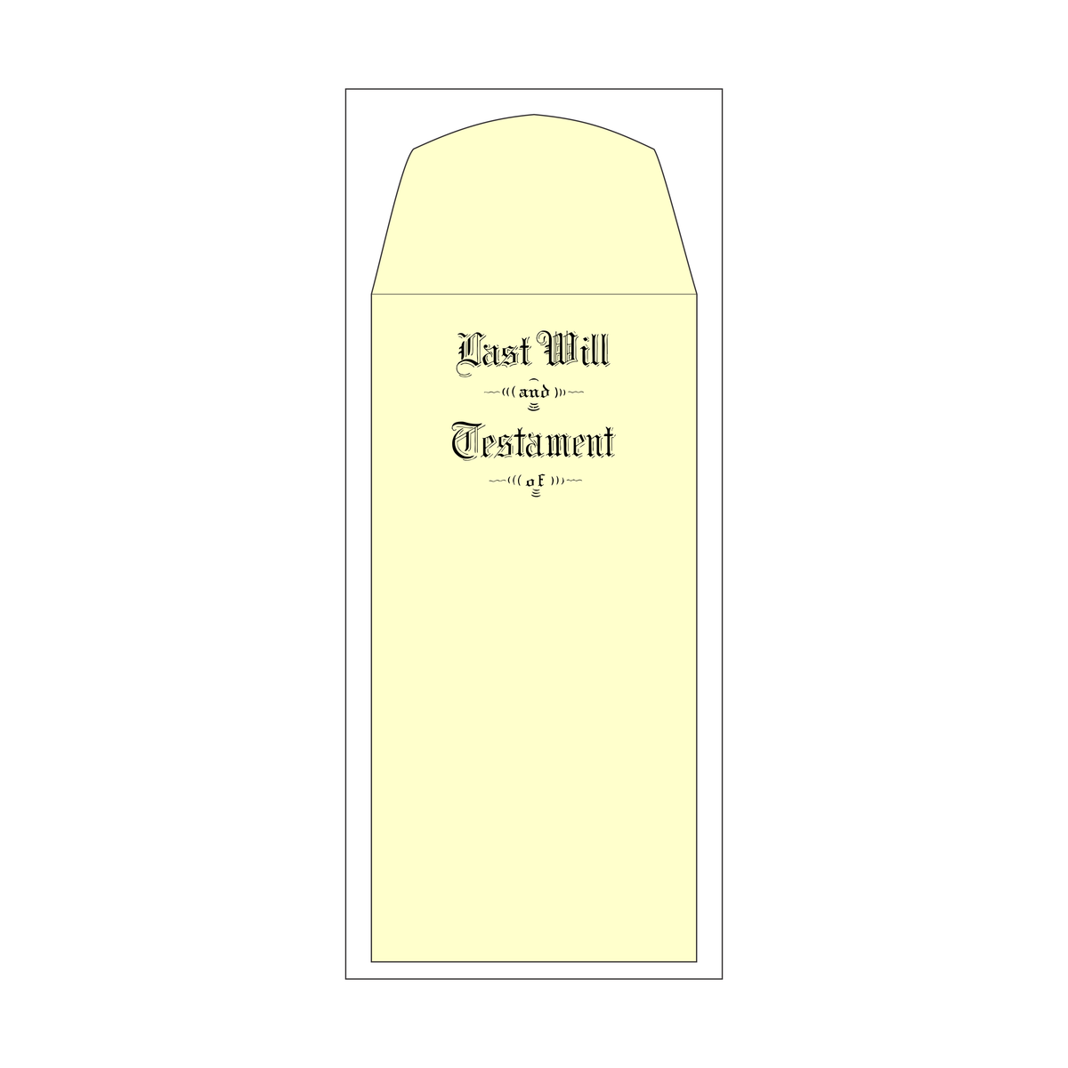 Product #4401 Testament Ledger Will Envelopes Engraved "Last Will and Testament"