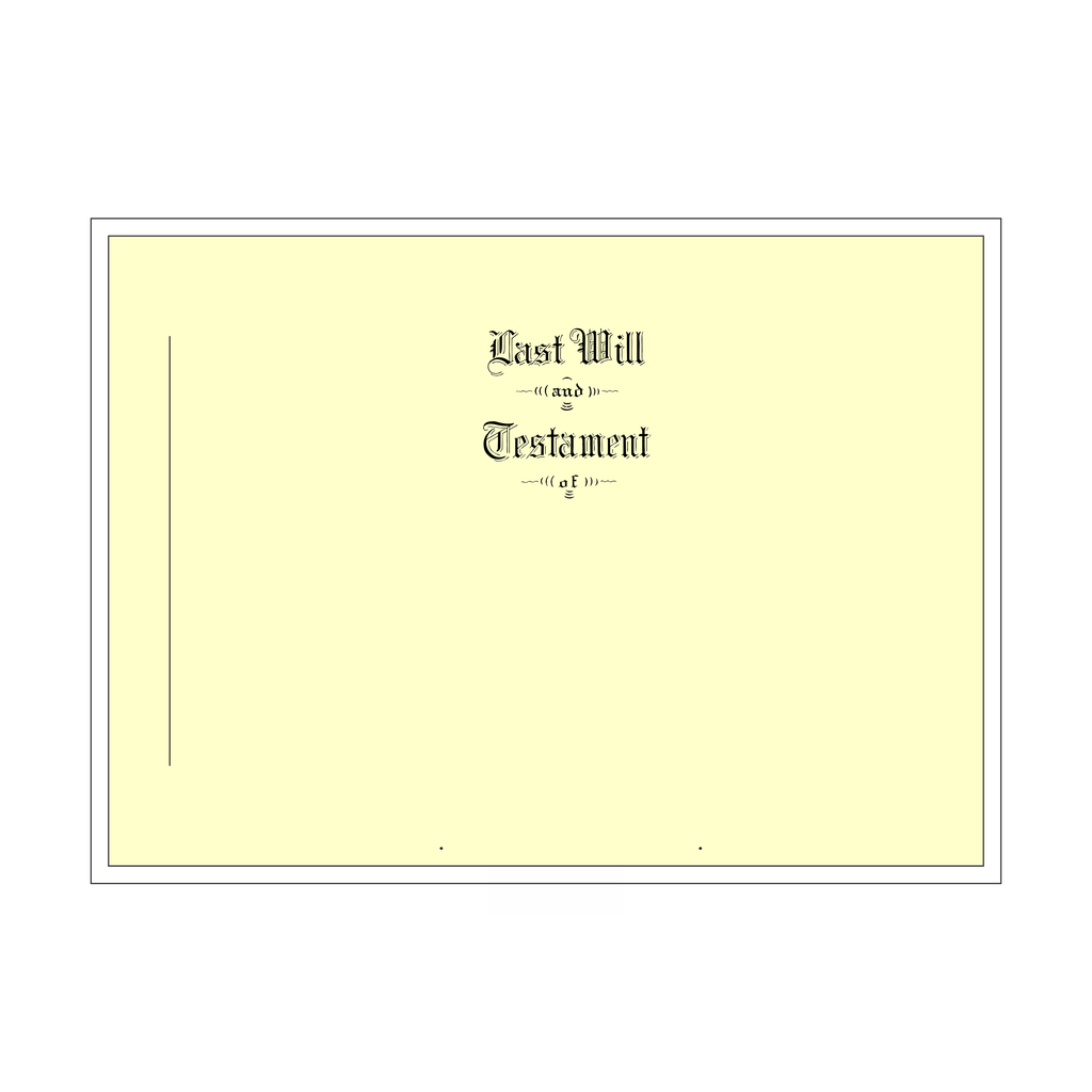 Product #4403 Letter Size Testament Ledger Will Covers
