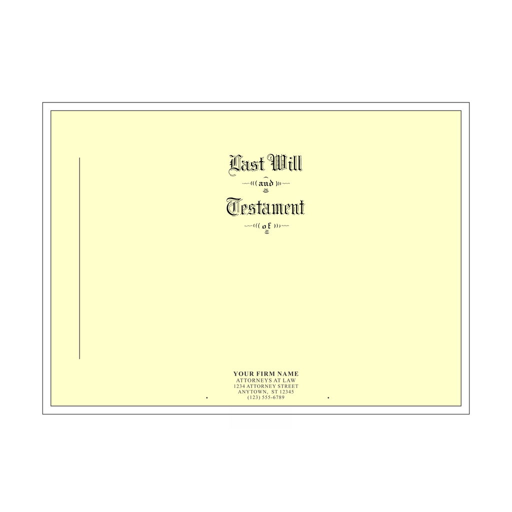 Product #4403 Letter Size Testament Ledger Will Covers