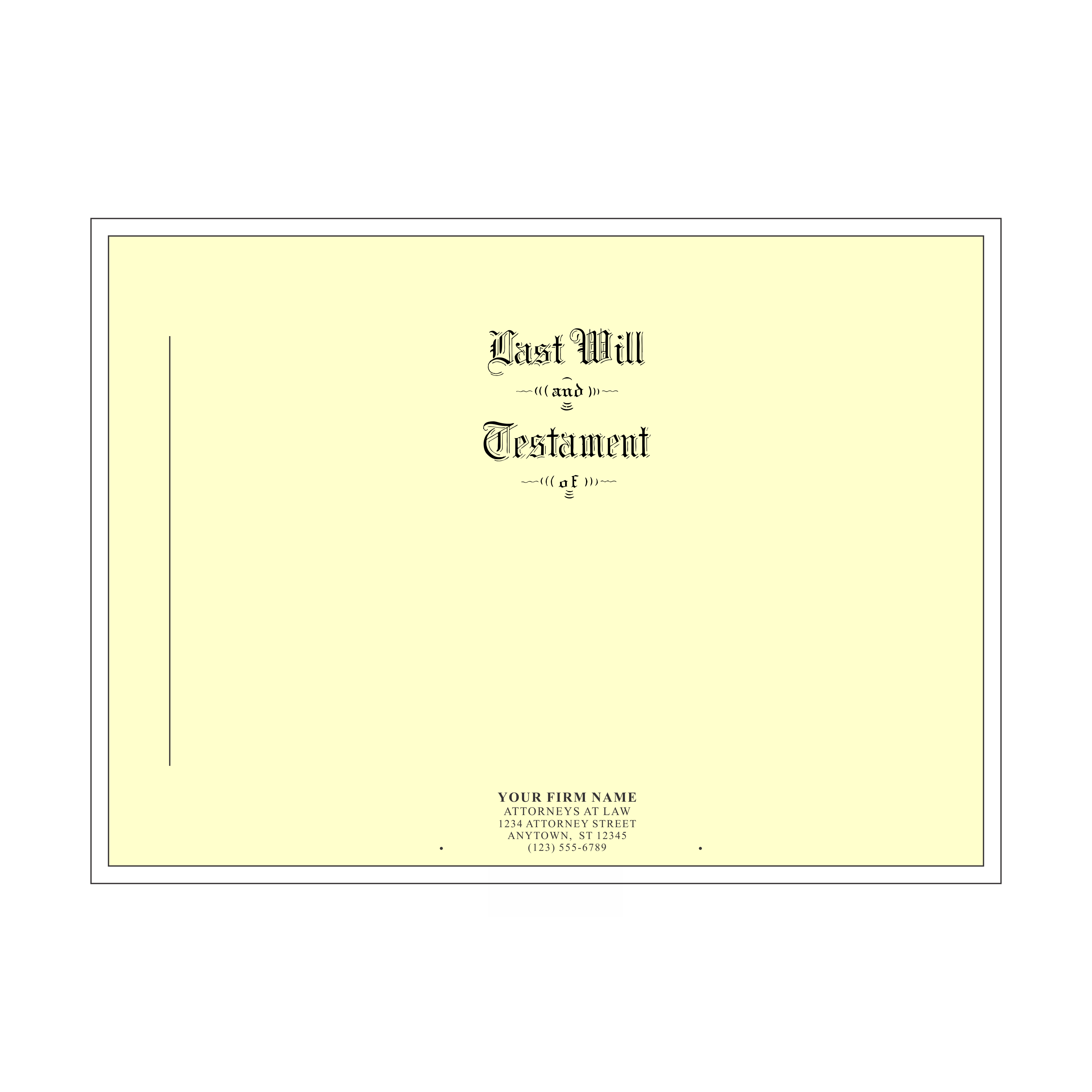 Product #4403 Letter Size Testament Ledger Will Covers