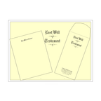 Product #4406 Letter Size Testament Ledger Will Kit Engraved "Last Will and Testament"