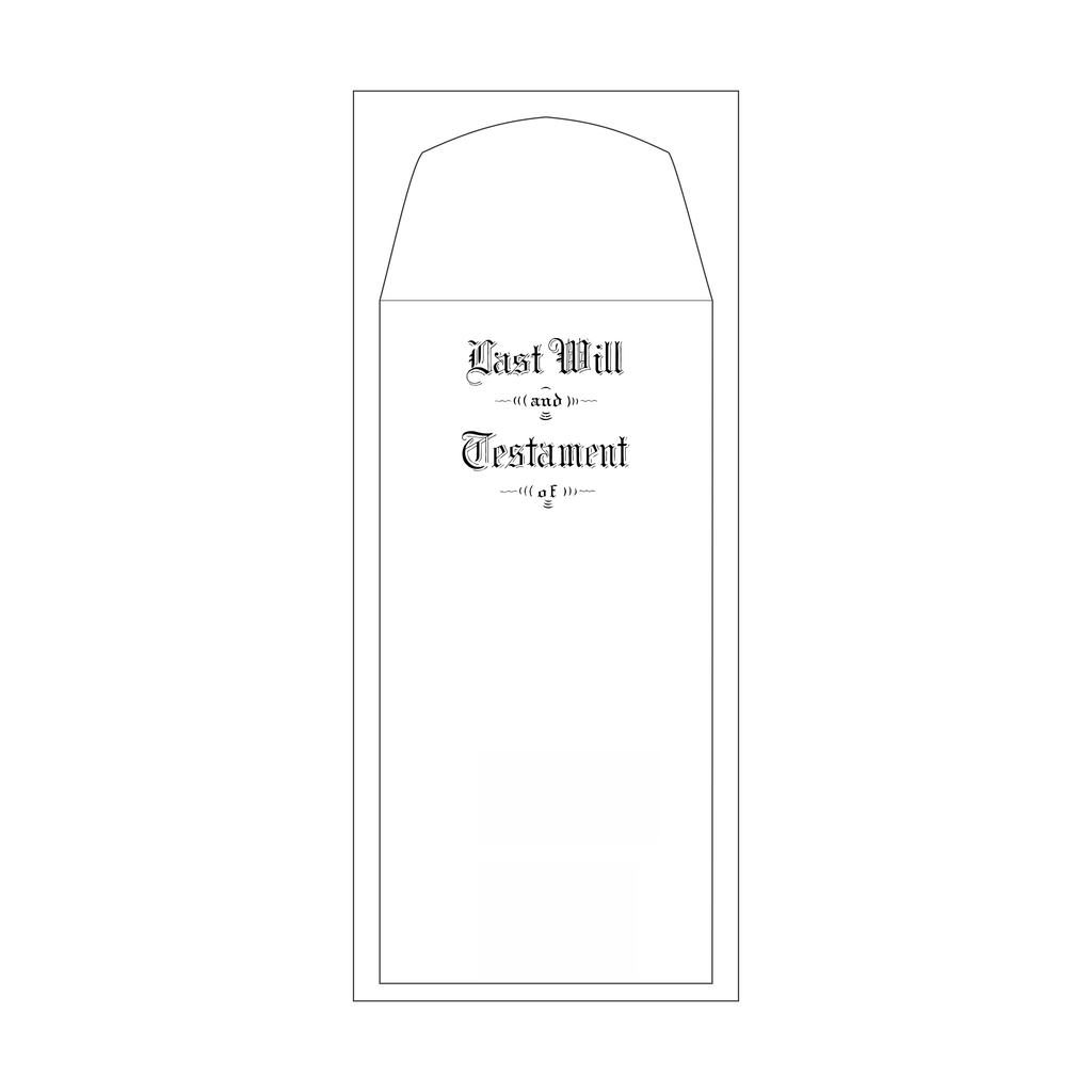 Product #4409 Pebble Finish Will Envelopes Engraved "Last Will and Testament"