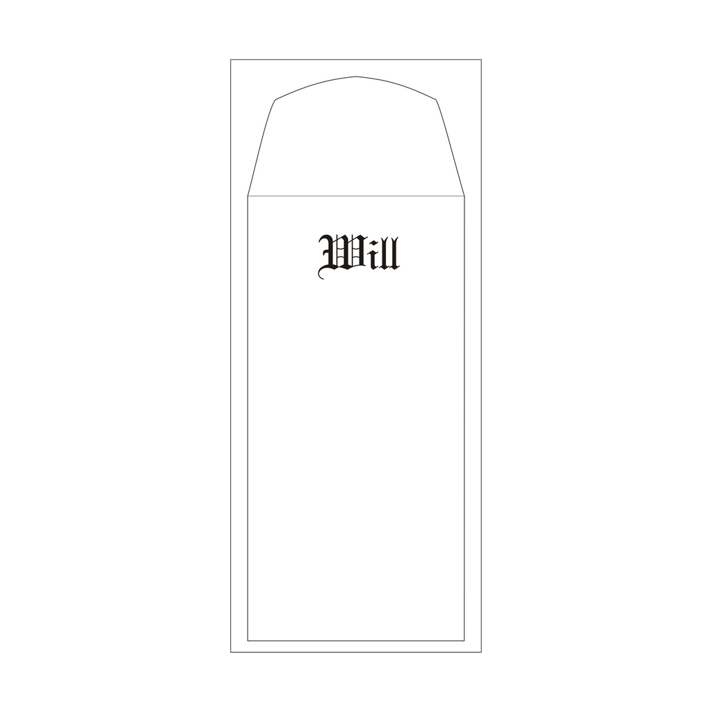 Product #4410 Pebble Finish Will Envelopes Engraved "Will"