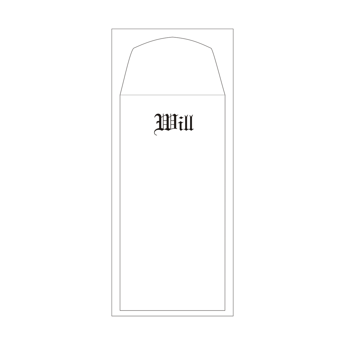 Product #4410 Pebble Finish Will Envelopes Engraved "Will"