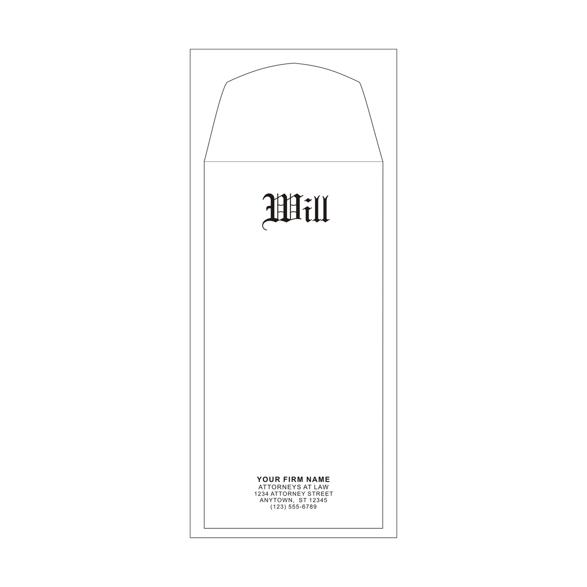 Product #4410 Pebble Finish Will Envelopes Engraved "Will"