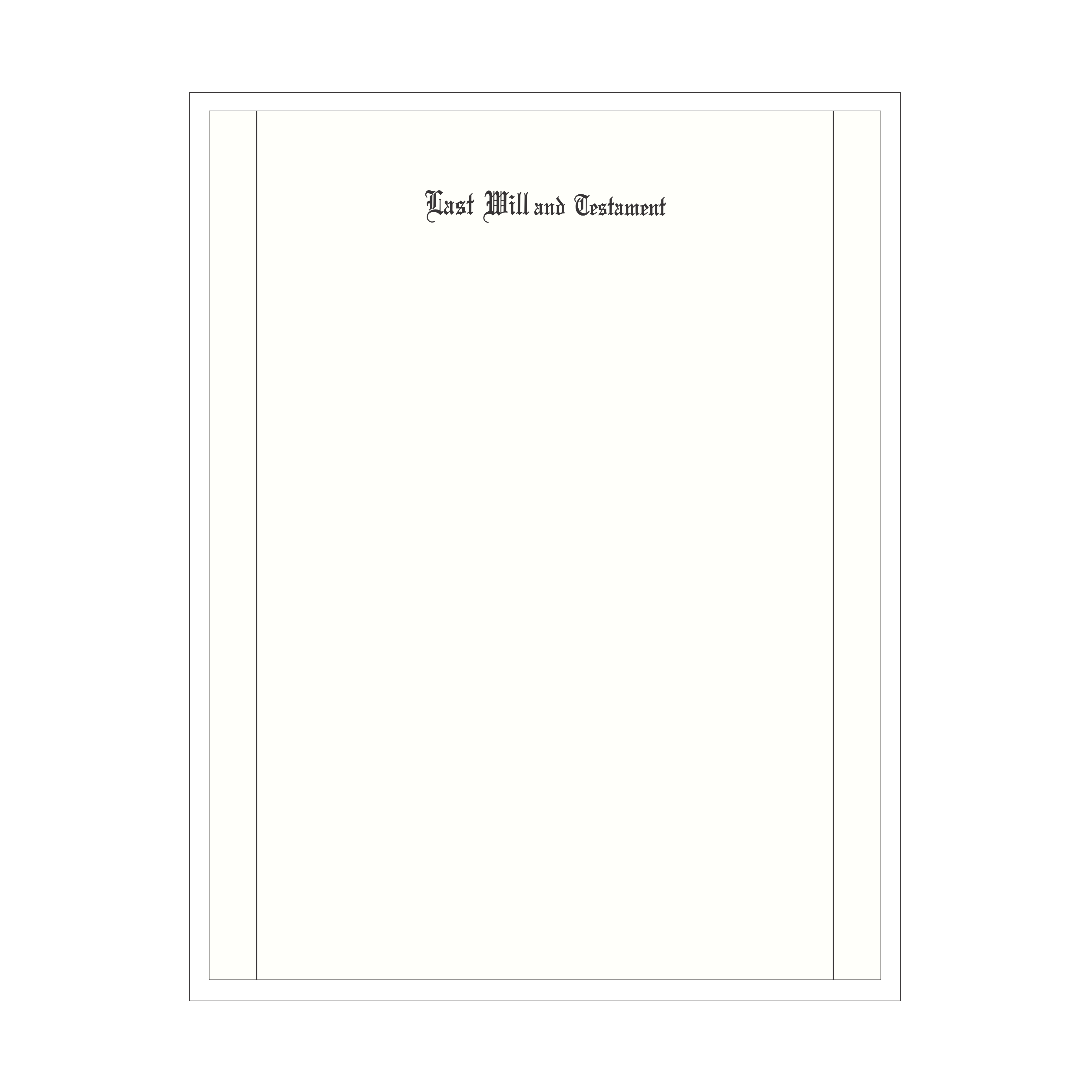 Product #4432 Legal Size Black Ruled Old Council Tree Bond Will First Sheets