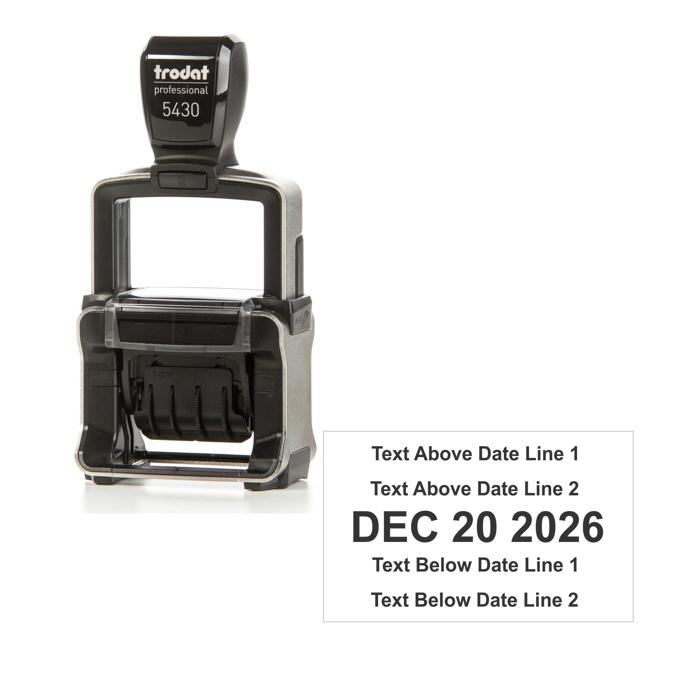 Trodat 5430 Self Inking Dater Stamp