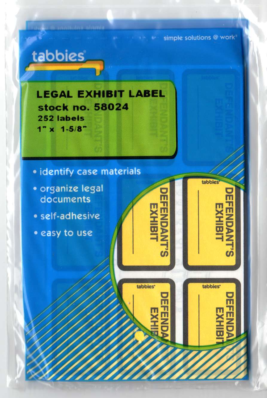 58024 Defendant's Exhibit Yellow Labels