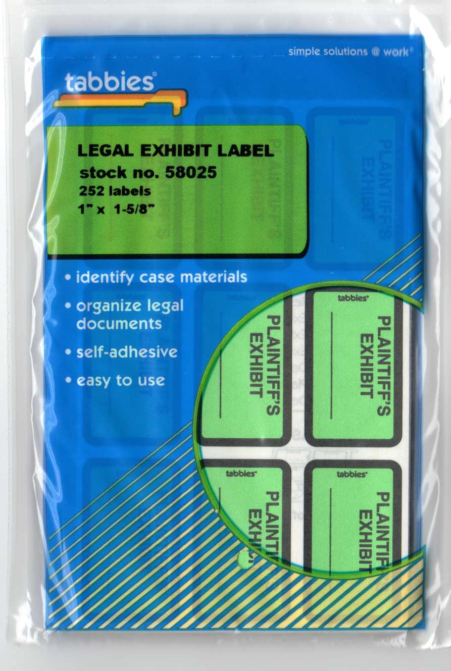 58025 Plaintiff's Exhibit Green Labels