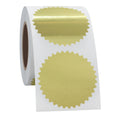 2" Gold Star Embossing Labels
