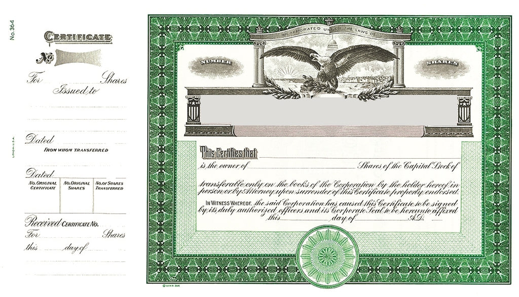 Goes 364 Certificates; Qty. 100