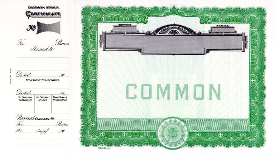 Goes 501 Certificates; Qty. 100