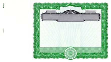 Goes 506 Certificates; Qty. 100