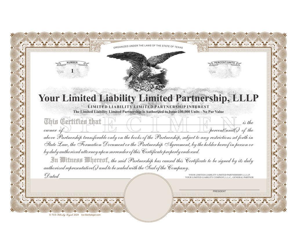 Limited Liability Limited Partnership Certificates (LLLP)