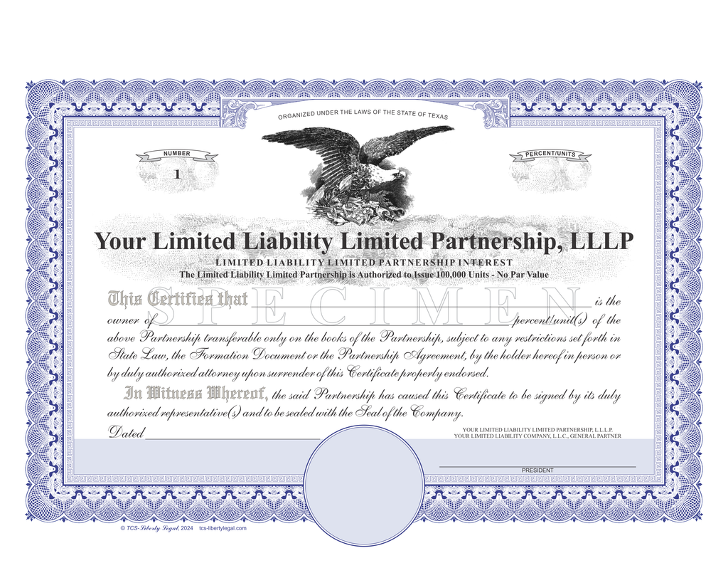 Limited Liability Limited Partnership Certificates (LLLP)
