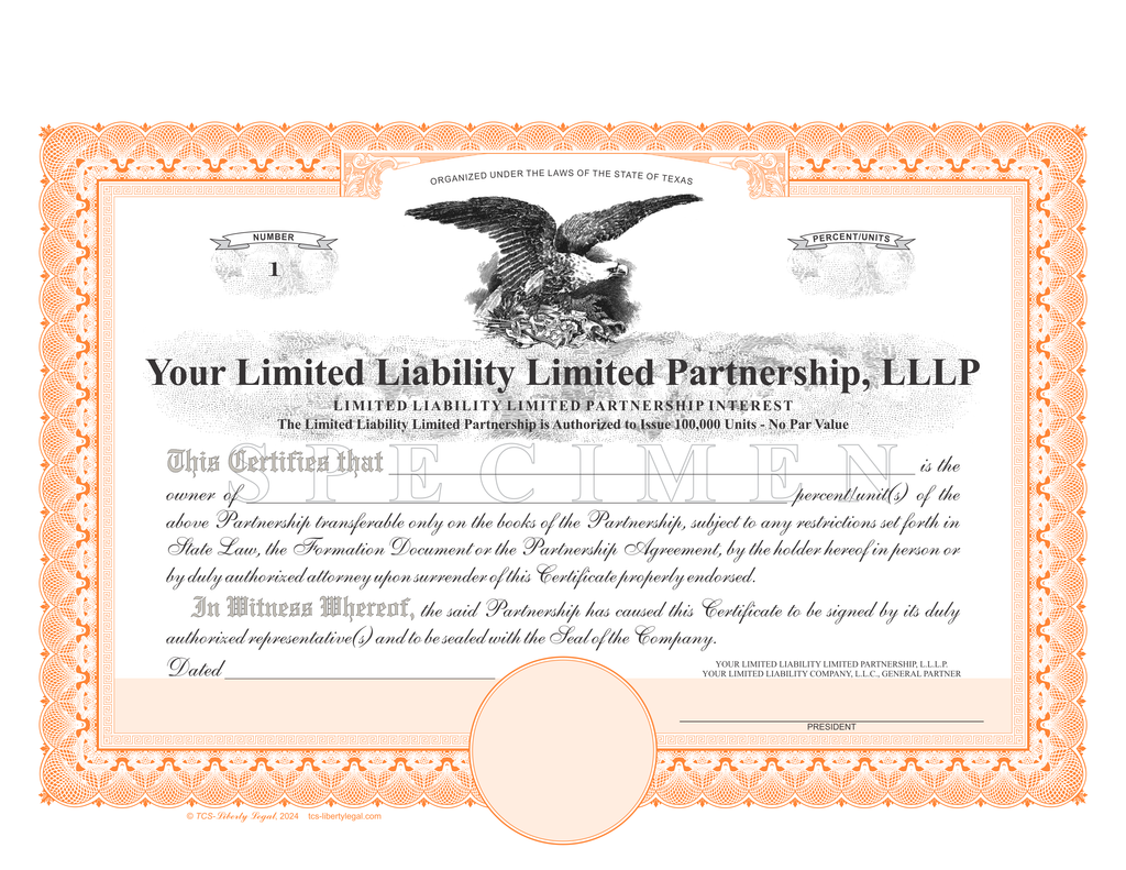 Limited Liability Limited Partnership Certificates (LLLP)