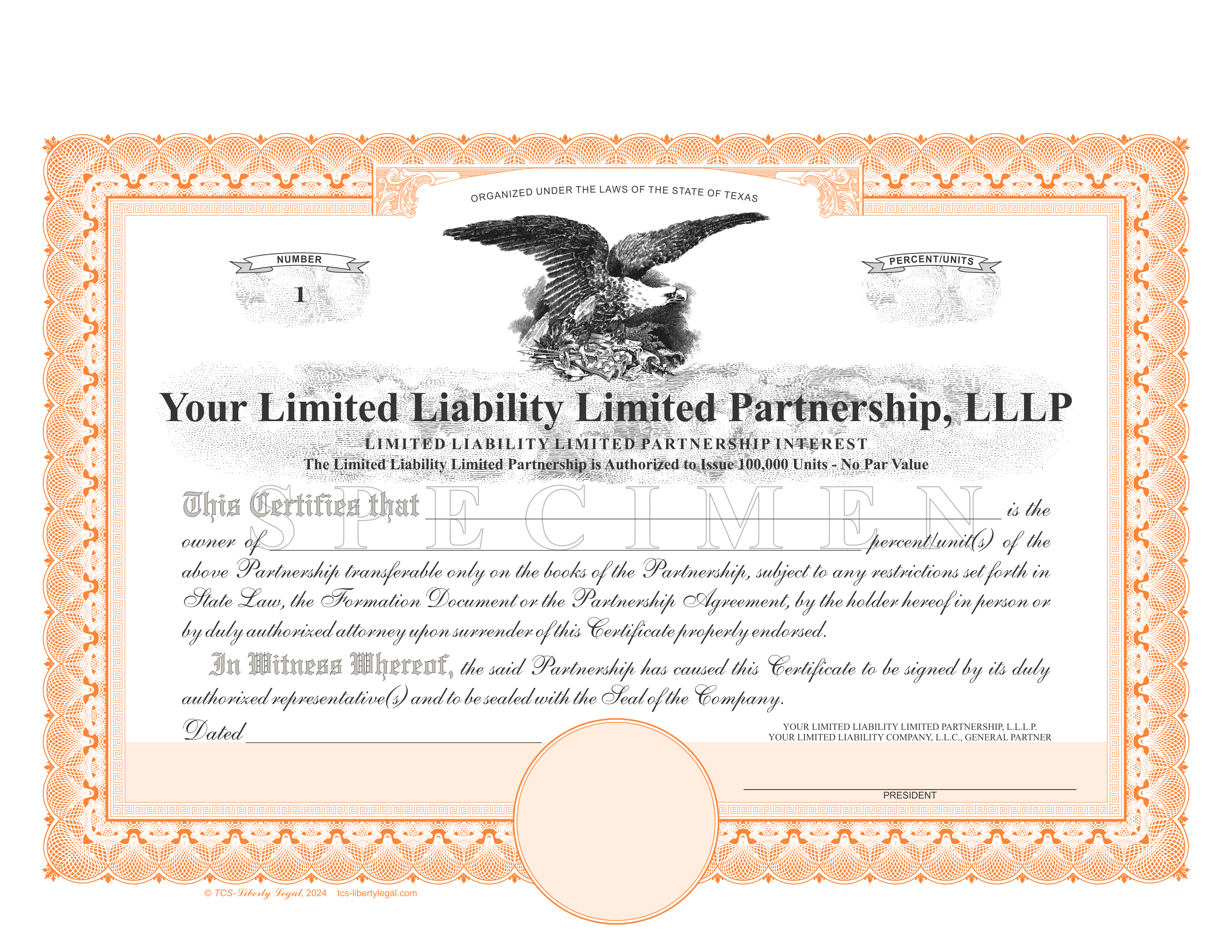 Limited Liability Limited Partnership Certificates (LLLP)