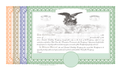 100 Blank Pre-Printed Standard Legend Certificates