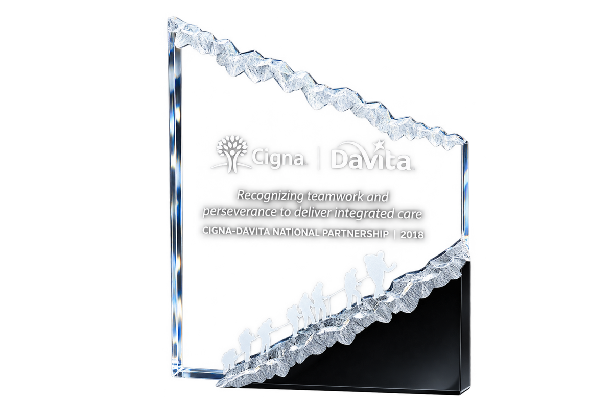 Engraved Frosted Mountain Award