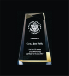 Engraved Wedge Facet Award