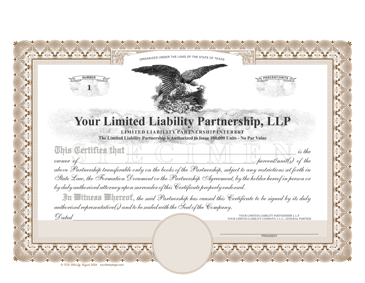 Limited Liability Partnership Certificates (LLP)