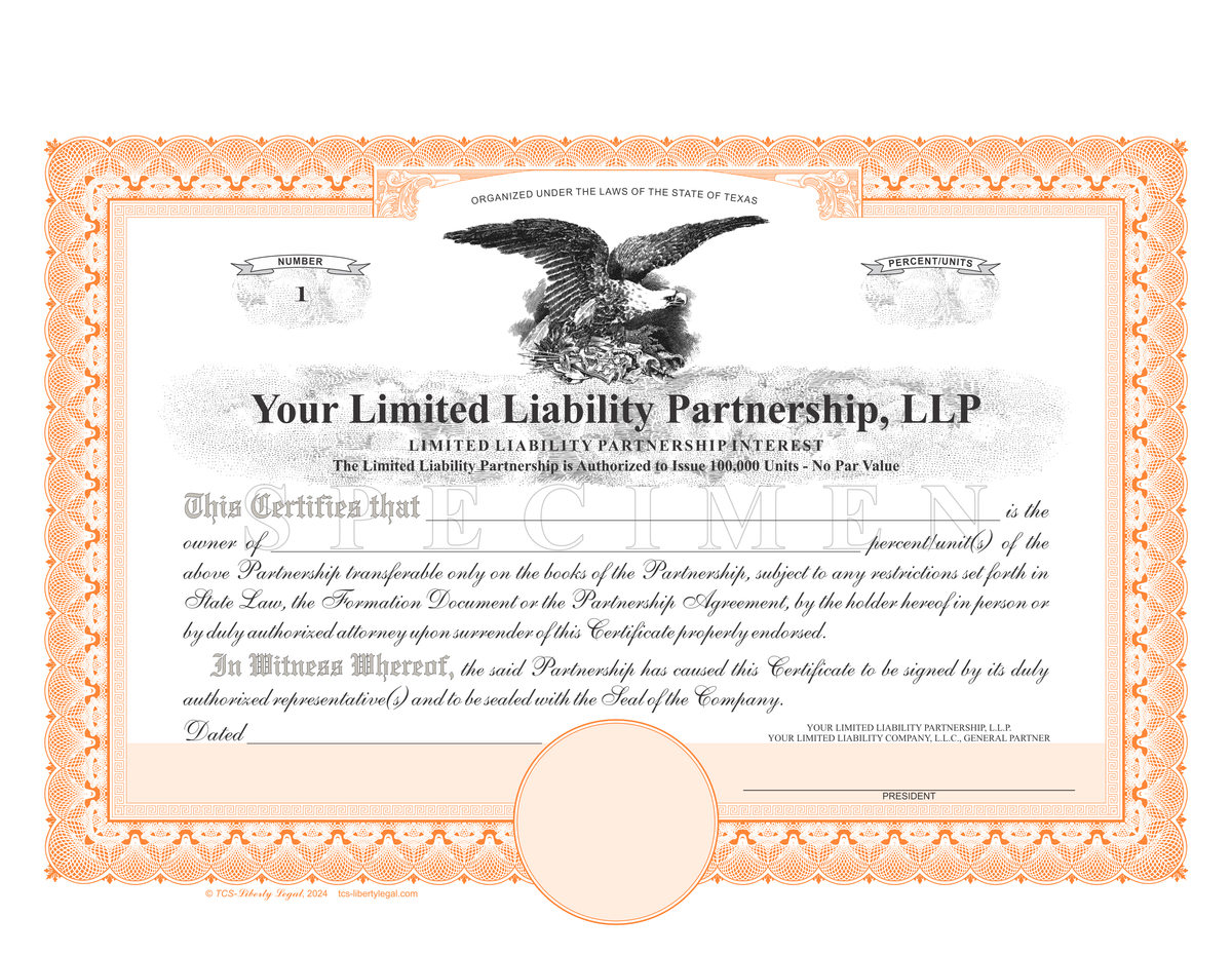 Limited Liability Partnership Certificates (LLP)