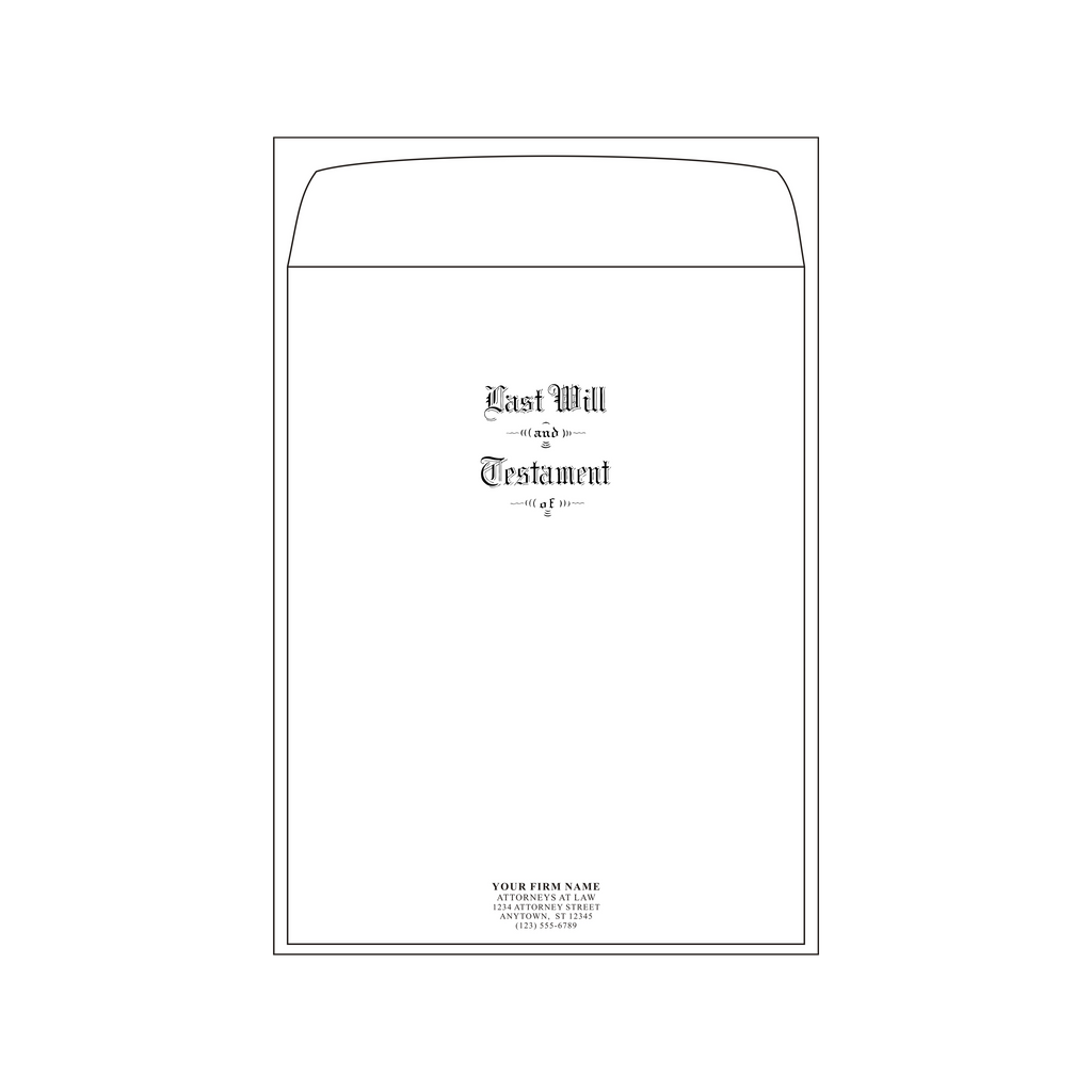 Product #4439 Oversized Pebble Finish Will Envelopes