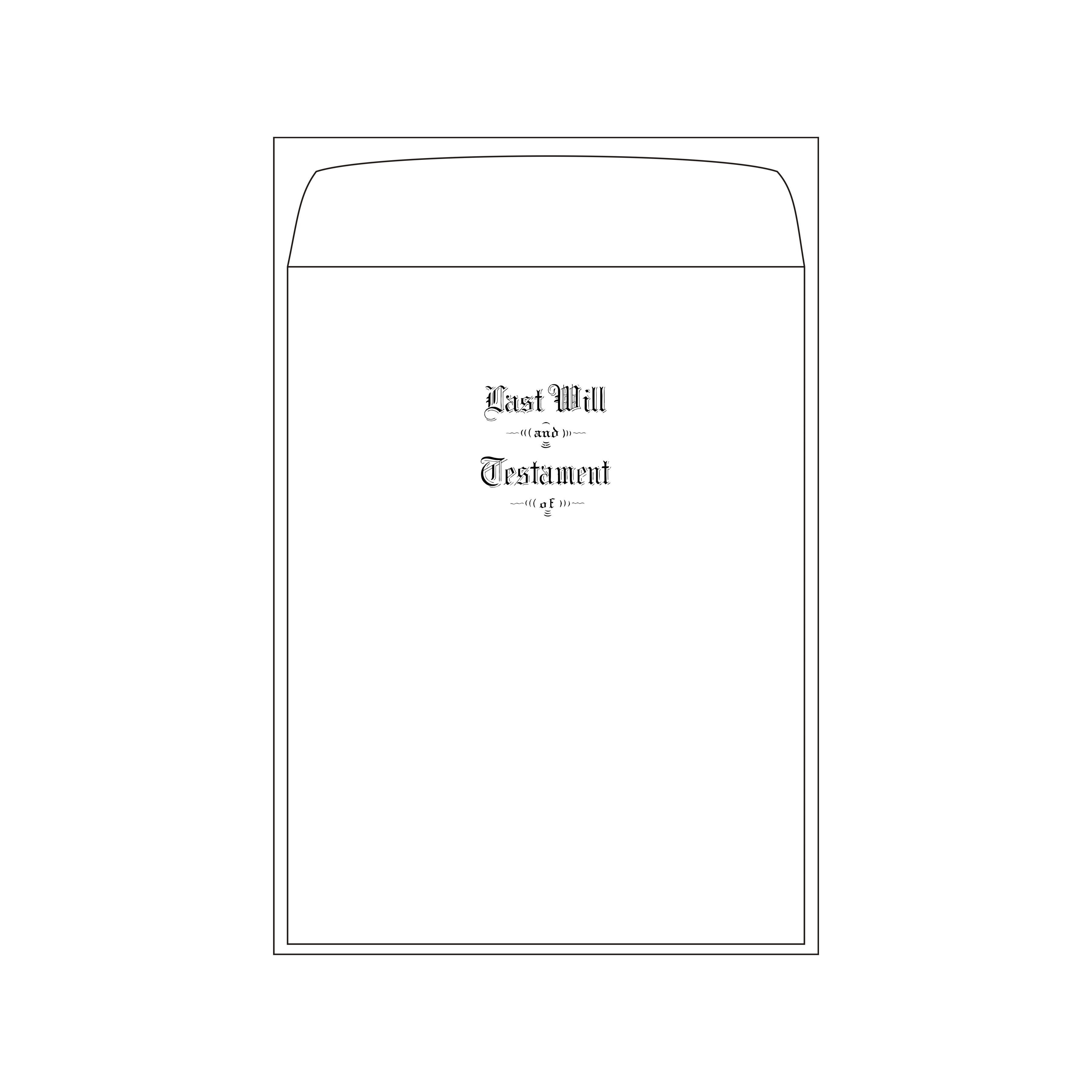 Product #4439 Oversized Pebble Finish Will Envelopes